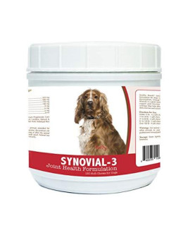 Healthy Breeds Synovial-3 Dog Hip & Joint Support Soft Chews for English Cocker Spaniel - OVER 200 BREEDS - Glucosamine MSM Omega & Vitamins Supplement - Cartilage Care - 120 Ct