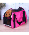 POPETPOP Pet Travel Carrier Soft-Sided Mesh Pack Outdoor Handbag for Small Dogs and Cats Size S (Rose)