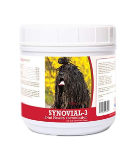Healthy Breeds Synovial-3 Dog Hip & Joint Support Soft Chews for Bergamasco - OVER 200 BREEDS - Glucosamine MSM Omega & Vitamins Supplement - Cartilage Care - 120 Ct