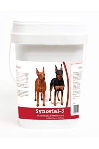 Healthy Breeds Synovial 3 Dog Hip & Joint Support Soft Chews for Miniature Pinscher - OVER 200 BREEDS - Glucosamine MSM Omega & Vitamins Supplement - Cartilage Care - 240 Ct