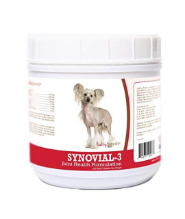 Healthy Breeds Synovial-3 Dog Hip & Joint Support Soft Chews for Chinese Crested - OVER 200 BREEDS - Glucosamine MSM Omega & Vitamins Supplement - Cartilage Care - 120 Ct