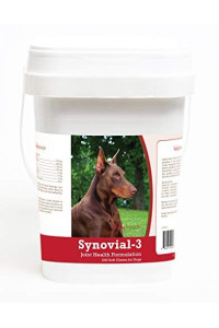 Healthy Breeds Synovial 3 Dog Hip & Joint Support Soft Chews for Doberman Pinscher, Brown - OVER 200 BREEDS - Glucosamine MSM Omega & Vitamins Supplement - Cartilage Care - 240 Ct