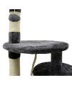 Dipet Cat Tree Furniture, House, Kittens Climbing Tower, Gray/Size:45"(H)