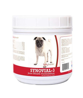 Healthy Breeds Synovial-3 Dog Hip & Joint Support Soft Chews for Pug, Brown - OVER 200 BREEDS - Glucosamine MSM Omega & Vitamins Supplement - Cartilage Care - 120 Ct