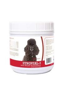 Healthy Breeds Synovial-3 Dog Hip & Joint Support Soft Chews for Poodle, Black - OVER 200 BREEDS - Glucosamine MSM Omega & Vitamins Supplement - Cartilage Care - 120 Ct