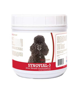 Healthy Breeds Synovial-3 Dog Hip & Joint Support Soft Chews for Poodle, Black - OVER 200 BREEDS - Glucosamine MSM Omega & Vitamins Supplement - Cartilage Care - 120 Ct
