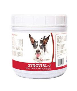 Healthy Breeds Synovial-3 Dog Hip & Joint Support Soft Chews for Rat Terrier - OVER 200 BREEDS - Glucosamine MSM Omega & Vitamins Supplement - Cartilage Care - 120 Ct