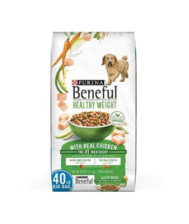 Purina Beneful Originals Adult Dry Dog Food - 15.5 lb. Bag (Healthy Weight with Real Chicken, 40 lb. Bag)