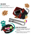 PetAmi Dog Treat Pouch | Dog Training Pouch Bag with Waist Shoulder Strap, Poop Bag Dispenser and Collapsible Bowl | Treat Training Bag for Treats, Kibbles, Pet Toys | 3 Ways to Wear (Red)