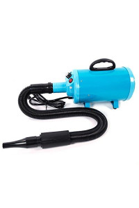 Lykos 2800W Portable Dog Cat Pet Groomming Blow Hair Dryer Quick Draw Hairdryer US Standard (Blue)