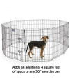 Universal Pet Playpen 2-Panel Extension Kit | Fits Metal 30-Inch Dog Pens | Kit Measures, 24x30 Inch (Pack of 2)