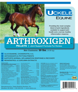 Uckele Arthroxigen Pellets for Horses, Joint & Bone Supplement Formula, Competition Ready, 20 lb