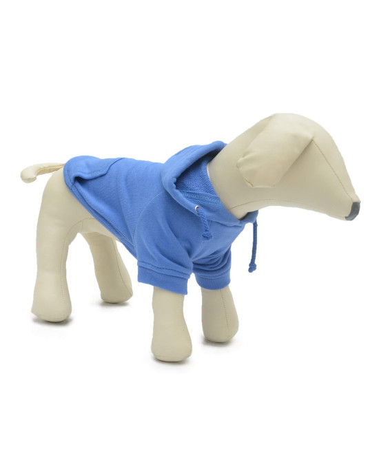 Pet Clothing Clothes Dog Coat Hoodies Winter Autumn Sweatshirt For Small Middle Large Size Dogs 11 Colors 100% Cotton 2018 New (S, Blue)