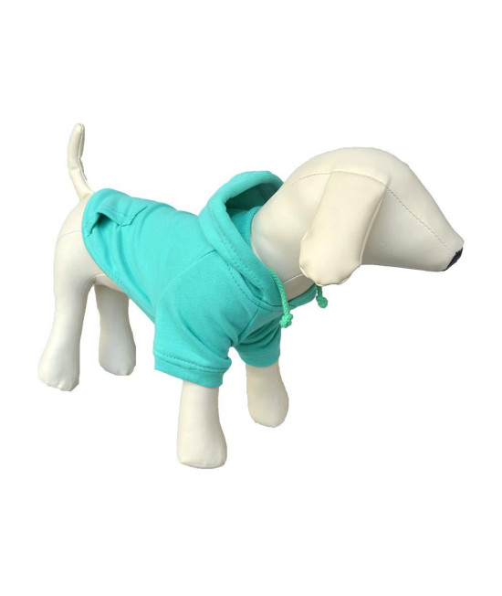 Lovelonglong Pet Clothing Clothes Dog Coat Hoodies Winter Autumn Sweatshirt For Small Middle Large Size Dogs 11 Colors 100% Cotton 2018 New (Xs, Green)