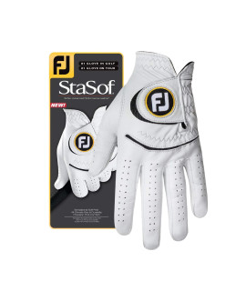 FootJoy Mens StaSof golf glove White Small, Worn on Right Hand