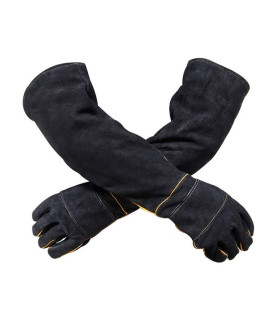 YBB Animal Handling Anti-bite/Scratch Gloves for Dog Cat Bird Parrot Pet (Black)