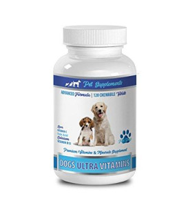 Dog Energy Booster - Ultra Vitamins for Dogs - Chews - Powerful Formula - Mineral Complex - Calcium for Dogs - 90 Treats (1 Bottle)