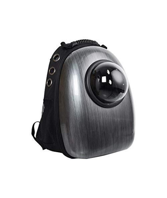 Livebest Bubble Backpack Pet Carriers Detachable Dog Cat Traveler with Semi-Sphere Window and Ventilation Holes Outdoor for Travelling and Hiking (Black)