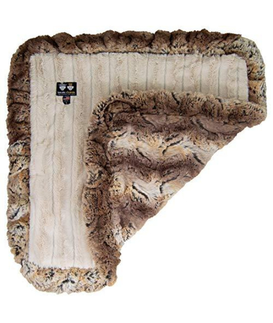 BESSIE AND BARNIE Natural Beauty/ Simba Luxury Ultra Plush Faux Fur Pet, Dog, Cat, Puppy Super Soft Reversible Blanket (Multiple Sizes)