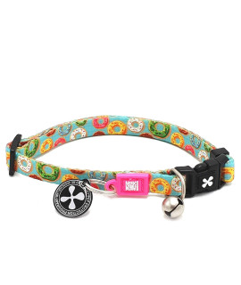 Max Molly Cat Kitten Collar With Bell Breakaway Safety Buckle, Fun Style For Girl Or Boy Cats Kittens, Waterpoof, Comfortable, Adjustable, Includes Gotcha Qr Code Pet Id