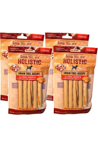 SmartBones 4 Pack of Holistic SmartSticks Grain Free No Hide Chicken Flavored Dog Chews, 5 Sticks Per Pack