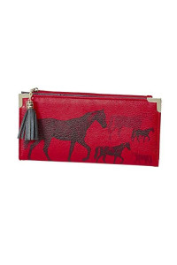 Equi-Ternatives, Inc Lila Ladies Assorted Size Horses Wallet Red