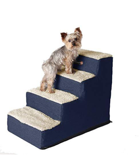 Pet Progressions Lightweight Pet Steps for Dogs & Cats Navy 4 Step