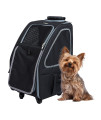 PETIQUE Pet Carrier, Dog Carrier for Small Size Pets, 5-in-1 Ventilated Carrier Bag for Cats & Dogs, Pepper