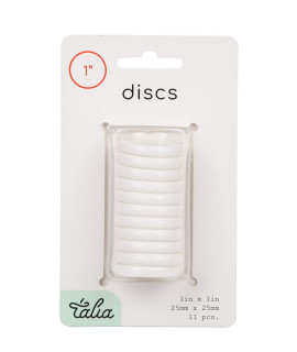Talia Discbound Notebook - Discs (White, 1Inch)