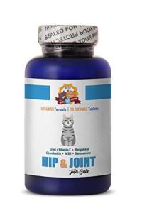 PETS HEALTH SOLUTION Kitty Joints - Hip and Joint for Cats - Premium Formula - Treats - cat Vitamins Senior - 120 Chews (1 Bottle)