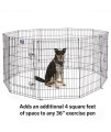 MidWest Homes for Pets Universal Pet Playpen 2-Panel Extension Kit | Fits Metal 36-Inch Dog Pens | Kit Measures 36H x 47.50W Inches | Includes 4 Thumb Snaps, 2 Ground Stakes