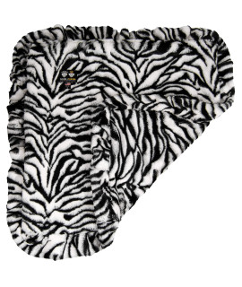 BESSIE AND BARNIE Zebra Luxury Ultra Plush Faux Fur Pet, Dog, Cat, Puppy Super Soft Reversible Blanket (Multiple Sizes)