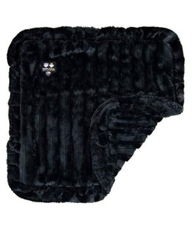 BESSIE AND BARNIE Black Puma Luxury Ultra Plush Faux Fur Pet, Dog, Cat, Puppy Super Soft Reversible Blanket (Multiple Sizes), "m- 36"" x 28""" (BLNKT-BP-MD)
