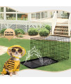 BestPet Dog Crate Dog Cage Pet Crate Folding Metal 36 Inch Pet Cage Double Door W/Divider Panel Wire Animal Cage Dog Kennel Leak-Proof Plastic Tray