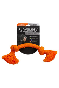 Playology Dri Tech Rope Dog Chew Toy - for Medium Dogs (15-35lbs) Cheddar Cheese Scented Dog Toys for Heavy Chewers - Engaging, All-Natural, Interactive and Non-Toxic