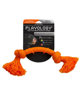 Playology Dri Tech Rope Dog Chew Toy - for Medium Dogs (15-35lbs) Cheddar Cheese Scented Dog Toys for Heavy Chewers - Engaging, All-Natural, Interactive and Non-Toxic