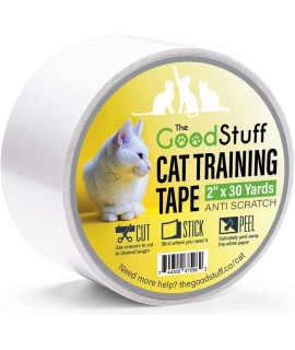 Anti Scratch Tape for cats (2 x30y) Protect Your Furniture with Anti cat Scratch Furniture Protector, cat Anti Scratch for Furniture, Double Sided cat Scratch Tape for Furniture clear cat Tape