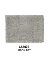 My Doggy Place - Microfiber Door Mat - Soft and Plush Pet Mat for Every Room of The House - Dirt and Water Absorbent Mat - Washer & Dryer Safe Non-Slip Mat - Light Grey - L - 36 x 26 in