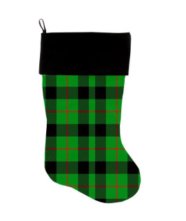 Mirage Pet Products green Plaid christmas Stocking