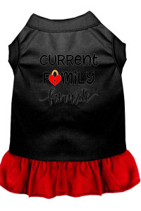 Mirage Pet Products Family Favorite Screen Print Dog Dress Black with Red