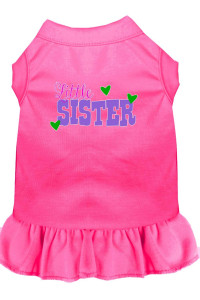 Mirage Pet Products Little Sister Screen Print Dog Dress Bright Pink Sm
