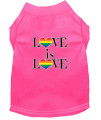 Mirage Pet Products Love is Love Screen Print Dog Shirt Bright Pink XS