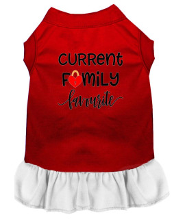 Mirage Pet Products Family Favorite Screen Print Dog Dress Red with White Sm