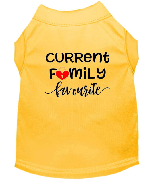 Mirage Pet Products Family Favorite Screen Print Dog Shirt Yellow Med