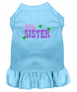 Mirage Pet Products Little Sister Screen Print Dog Dress Baby Blue