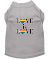 Mirage Pet Products Love is Love Screen Print Dog Shirt grey XL
