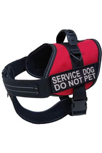 ActiveDogs Padded Air-Tech Service Dog Harness Vest - 13 Color Variety (XL - Girth 29"-40", Red)