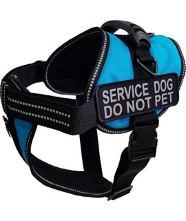 ActiveDogs Padded Air-Tech Service Dog Harness Vest - 13 Color Variety (XS - Girth 16"-20", Aqua)