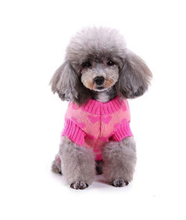 Gyoume Small Dog Knit Sweater Coats,Cute Puppy Dog Knitwear Sweater Tops Autumn Winter Warm Doggy Clothes