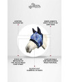 Kensington Horse Fly Mask with Protective Mesh and Plush Fleece Ears- Protection from Bites and Perfect for Wound Recovery, L. Horse, Kentucky Blue
